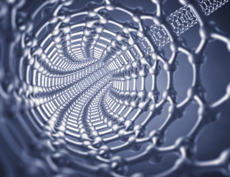 Illustration d'un nanotube de graphène