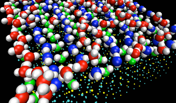 Simulation de la dynamique des molécules d'eau à la surface d'un catalyseur