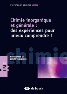 Couverture du livre "Chimie inorganique et générale: des expériences pour mieux comprendre!"