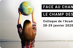 Affiche du colloque "face au changement climatique, le champ des possible"
