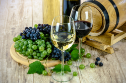 Raisin, vin et barrique