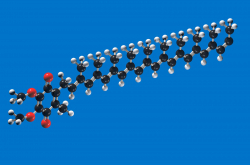 Structure de la molécule ubiquinone appelée également co-enzyme Q10