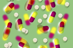 Visuel représentant des comprimés et des gélules de médicament