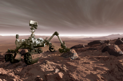 Illustration représentant le rover Curiosity