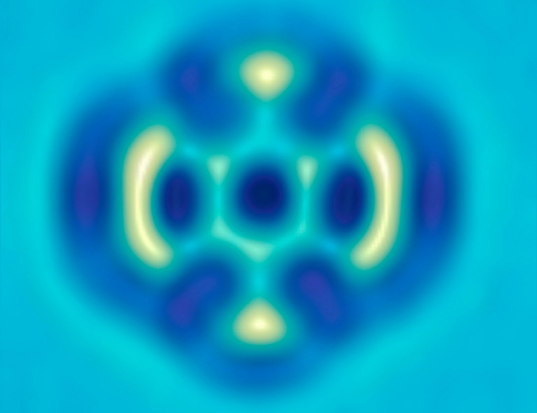Molécule impliquée dans la cyclisation réversible de Bergman vue en microscopie à force atomique (AFM)