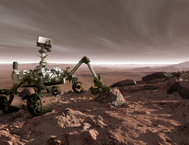 Illustration représentant le rover Curiosity